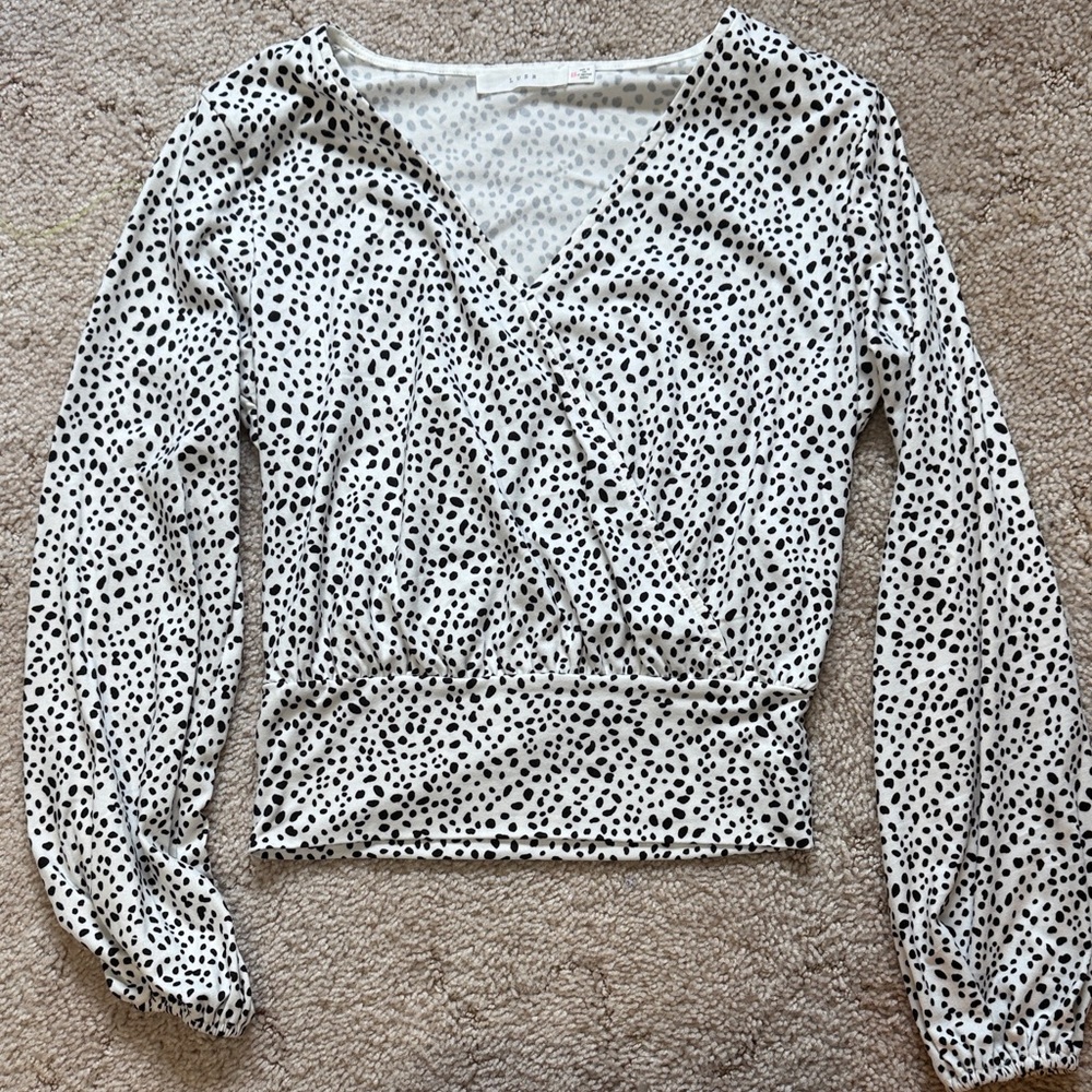 Lush Women's Long Sleeve Crop Top